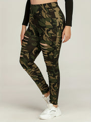 Camo Leggings High Rise Stretchy Skinny Leggings