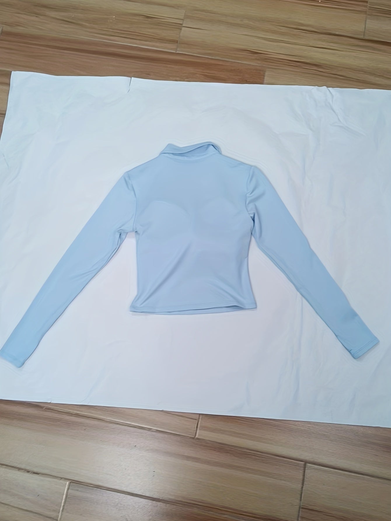Women's V Neck Long Sleeve Crop Top for Yoga