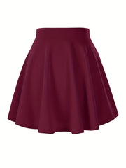 Versatile Skater Mini Skirt Casual Women's Clothing