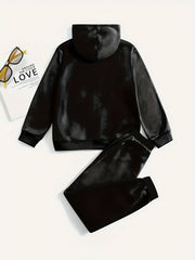 2pc Horse Graphic Hoodies Jogger Pants for Boys Girls