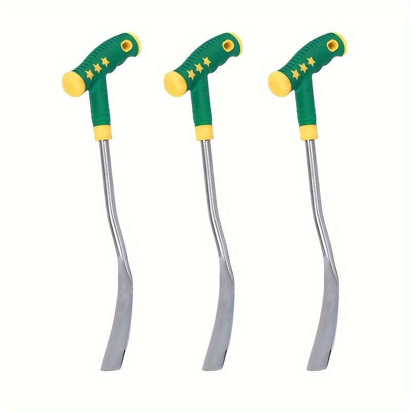 Small T-Shaped Spade Stainless Steel Weeding Trowel Lightweight Hand Tool
