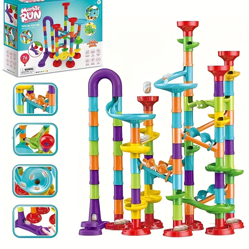 Trackball Slide Building Block Set Dark Glass Beads for Boys and Girls