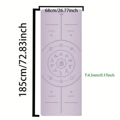 Frosted Rubber Yoga Mat w/ Guide Line for Yoga Pilates Fit