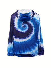 Tie Dye Long Sleeve Hoodie with Pockets