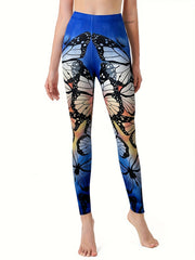Butterfly Print Workout Yoga Tight Pants Fitness Leggings