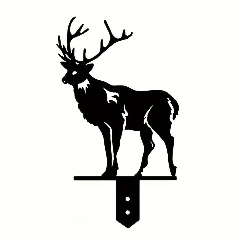 Christmas Elk Steel Wall Hanging Craft Farmhouse Ornament