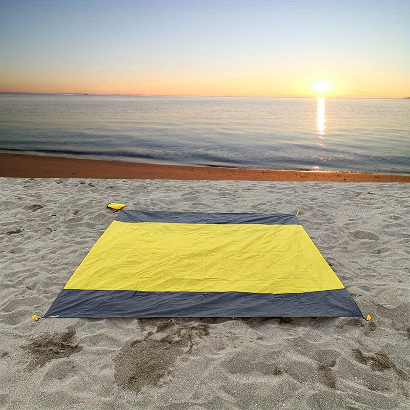 Beach Blanket Quick Drying Soft Pocket Beach Mat Waterproof Picnic Blanket