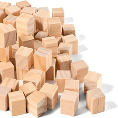 100pcs 0 Wooden Cubes Natural Wooden Blocks DIY Puzzle Making