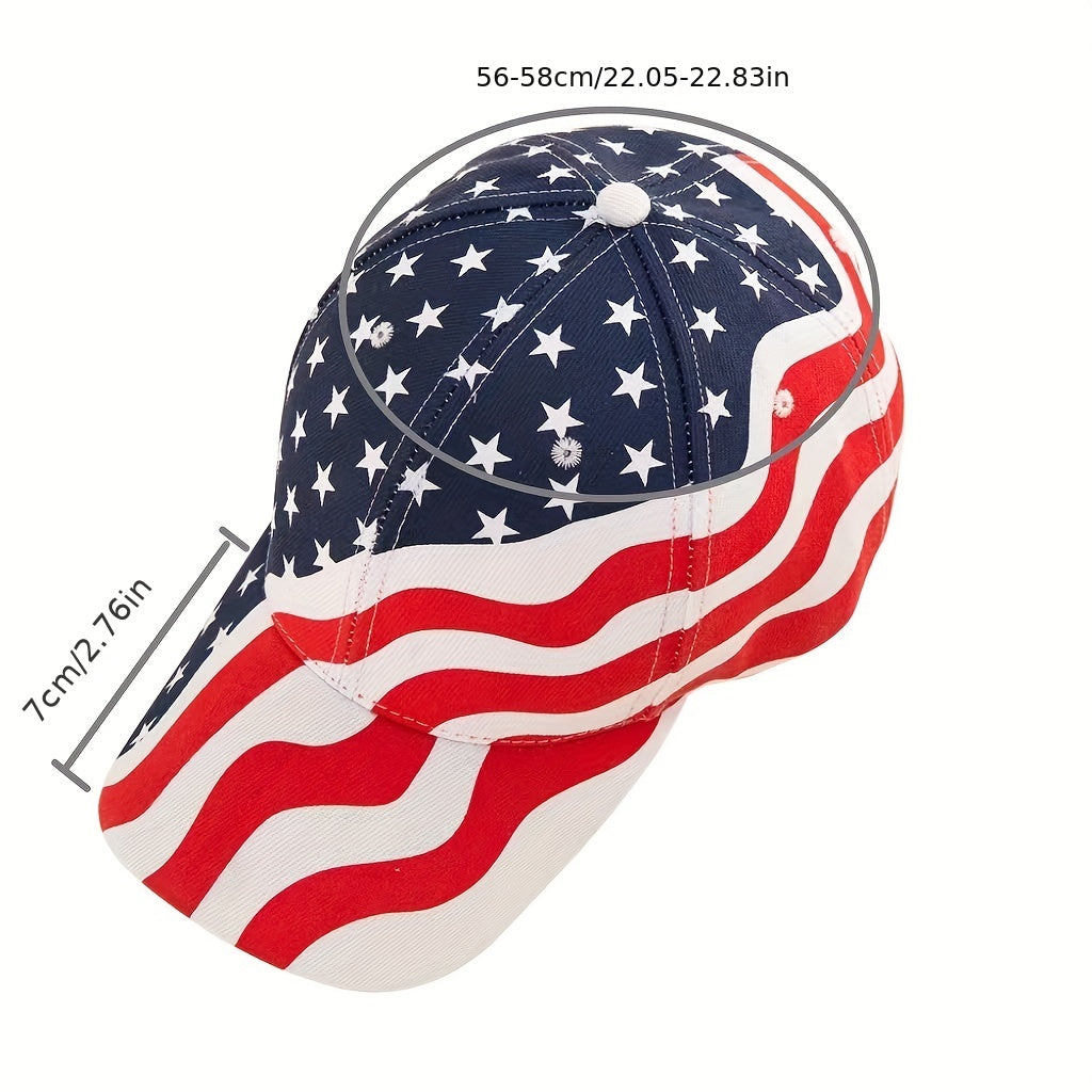 Flag Eagle Baseball Cap Unisex American Print Independence Patriotic Dad Hats