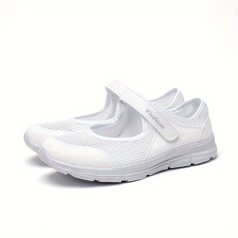 Women's Mesh Walking Shoes Hook And Loop Sneakers