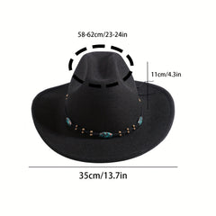 Wool Cowboy Hat Solid Sheep Felt Hat