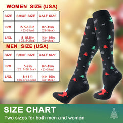 4Pairs Christmas Compression Socks - Circulation Support 20 30mmHg
