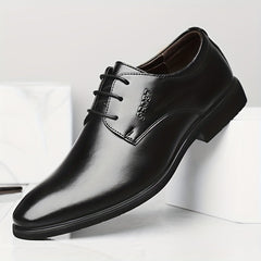 Men's Almond Toe Derby Shoes Lace up Front Dress Shoes