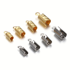 30pcs Stainless Steel Rope Chain Crimp Bead Caps For DIY Jewelry Making