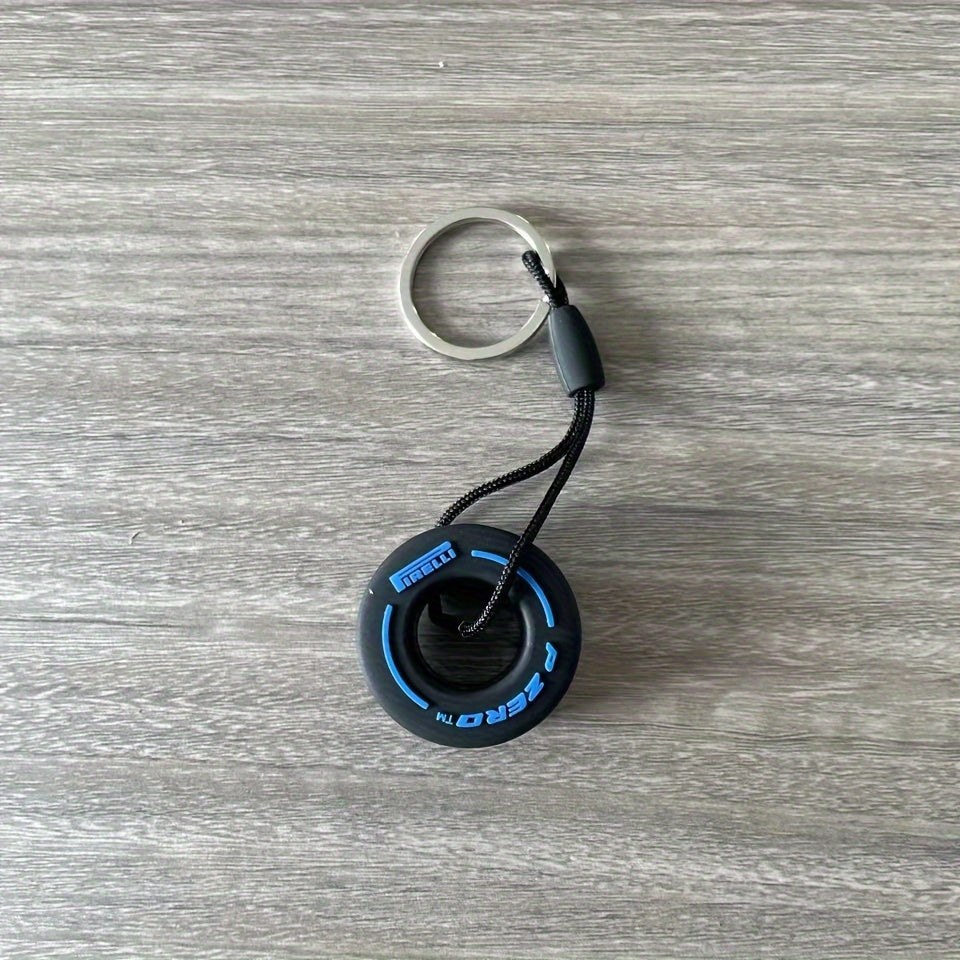 F1 Soft Glue PVC Tire Key Chain Car Pendant