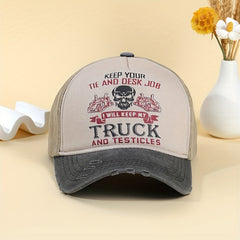 Distressed Vintage Baseball Cap Adjustable Strap for Men Women
