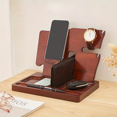 Wooden Cell Phone Holder Desktop Painted