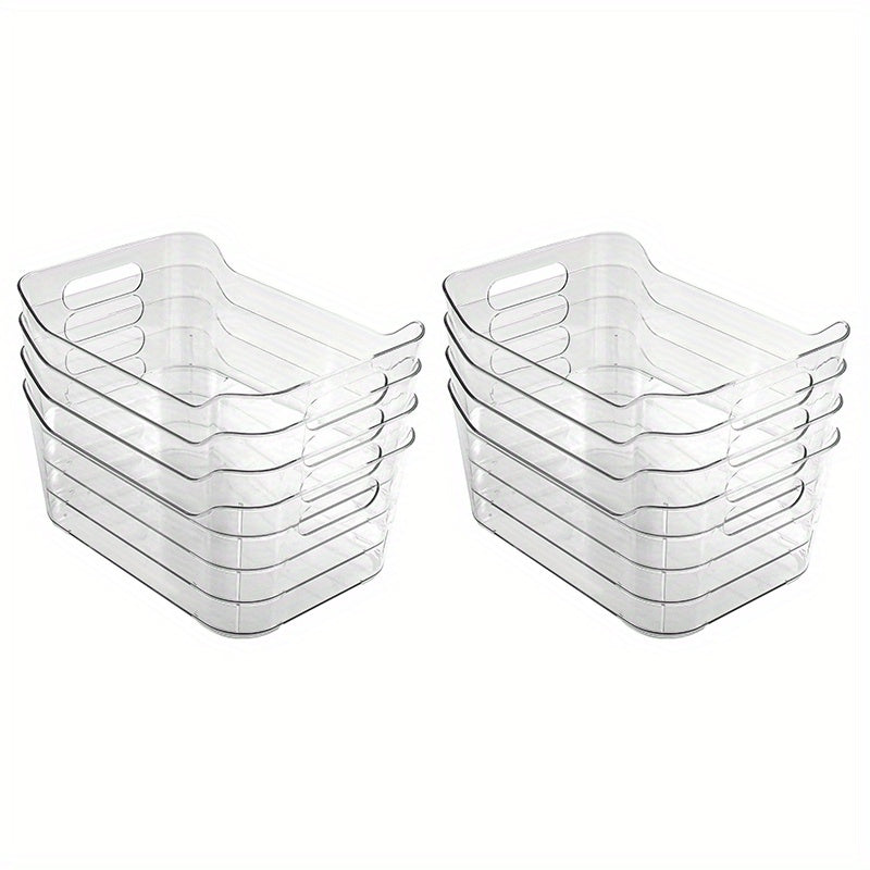 Clear Refrigerator Organizer Bins Stackable Food Storage Organizer