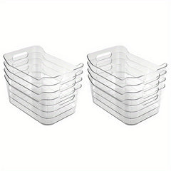 Clear Refrigerator Organizer Bins Stackable Food Storage Organizer