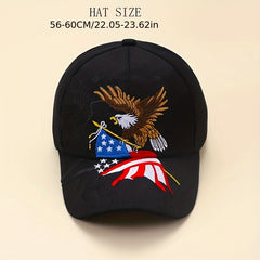 American Flag Embroidery Hat Sun Protection Eagle Matching Hat Men's Women's