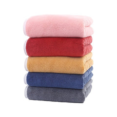 5pcs Coral Fleece Hand Towels Soft And Absorbent 13.7x29.5in