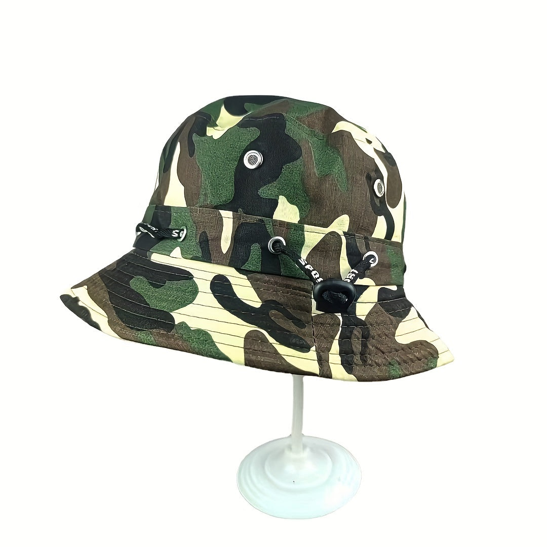 Green Camo Fisherman Hat Sunscreen Bucket Hat