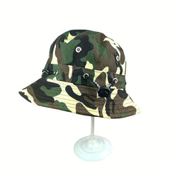 Green Camo Fisherman Hat Sunscreen Bucket Hat
