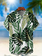 Men's Coconut Print Short Sleeve Hawaiian Shirt