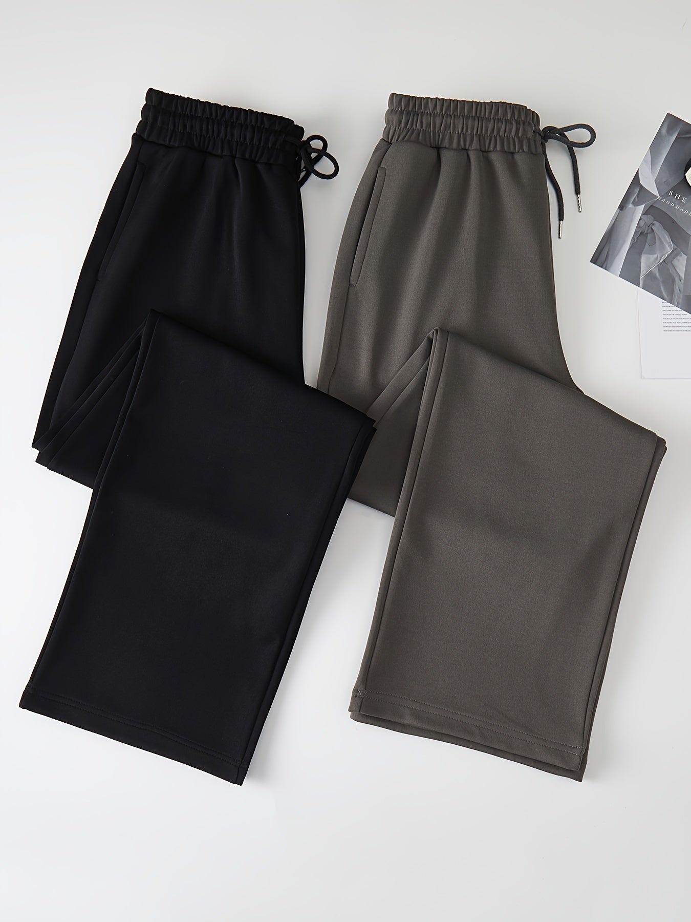 2pcs Elastic Drawstring Sweatpants Women's Activewear