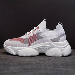 Women's Breathable Sneakers Low Top Lace Up Shoes