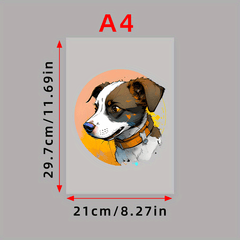 Cartoon Dog Thermal Transfer Patch for T-shirts Jeans Backpacks