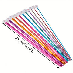 Aluminum Crochet Hooks Set 2.0-8.0mm Multicolor Tunisian Metal Crochet Kit