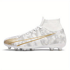 Men's Geometric Lace-up Soccer Cleats Outdoor Sneakers
