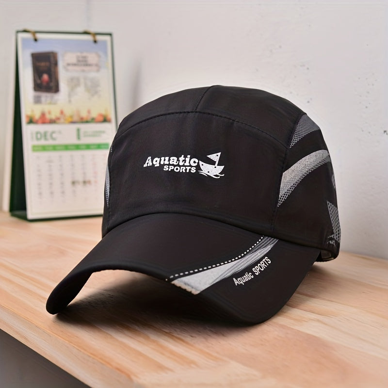 Quick Drying Mesh Baseball Cap Adjustable Sun Hat Lightweight Dad Hats