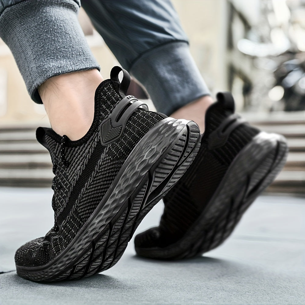 Men's Breathable Running Shoes Non Slip Lace Up Sneakers