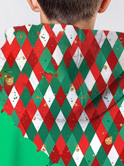Christmas Tree Pattern Hoodie For Kids Pullover Boy's Clothes