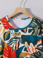 Hawaii Tropical Floral Full Print Men's Tshirt Short Sleeve
