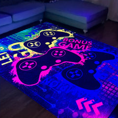 UV Reactive Glow Dark Carpet, Non Slip Area Rug For Kid