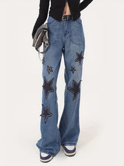 High Waist Straight Jeans Loose Fit Baggy Denim Pants