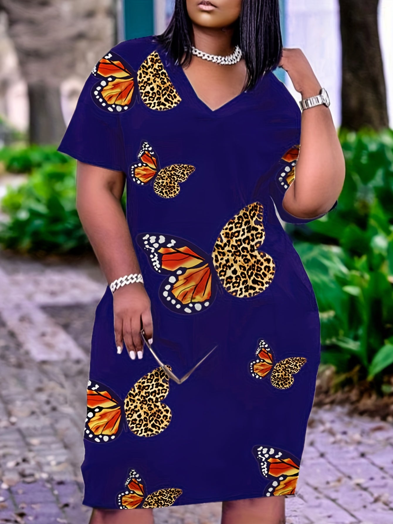 Casual Dress Women's Leopard Print V Neck