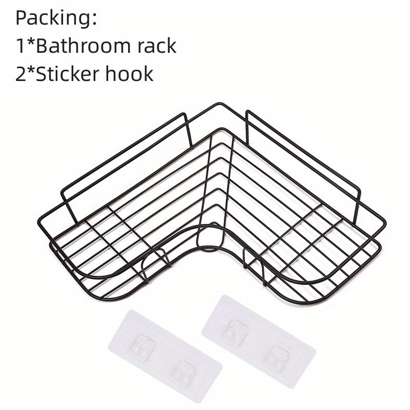 2pcs Metal Shelf Triangle Storage Organizer Rack