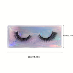 5 Pairs Natural Thick False Eyelashes C Curling with Brushes & Bag