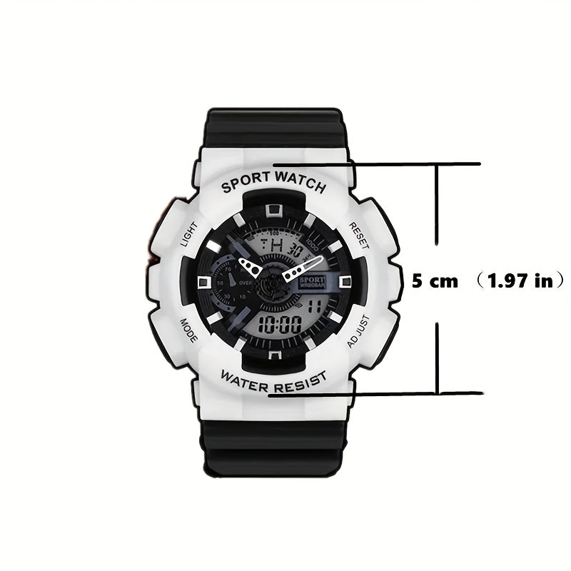 Waterproof Sports Watch Double Display Versatile Wrist Watch