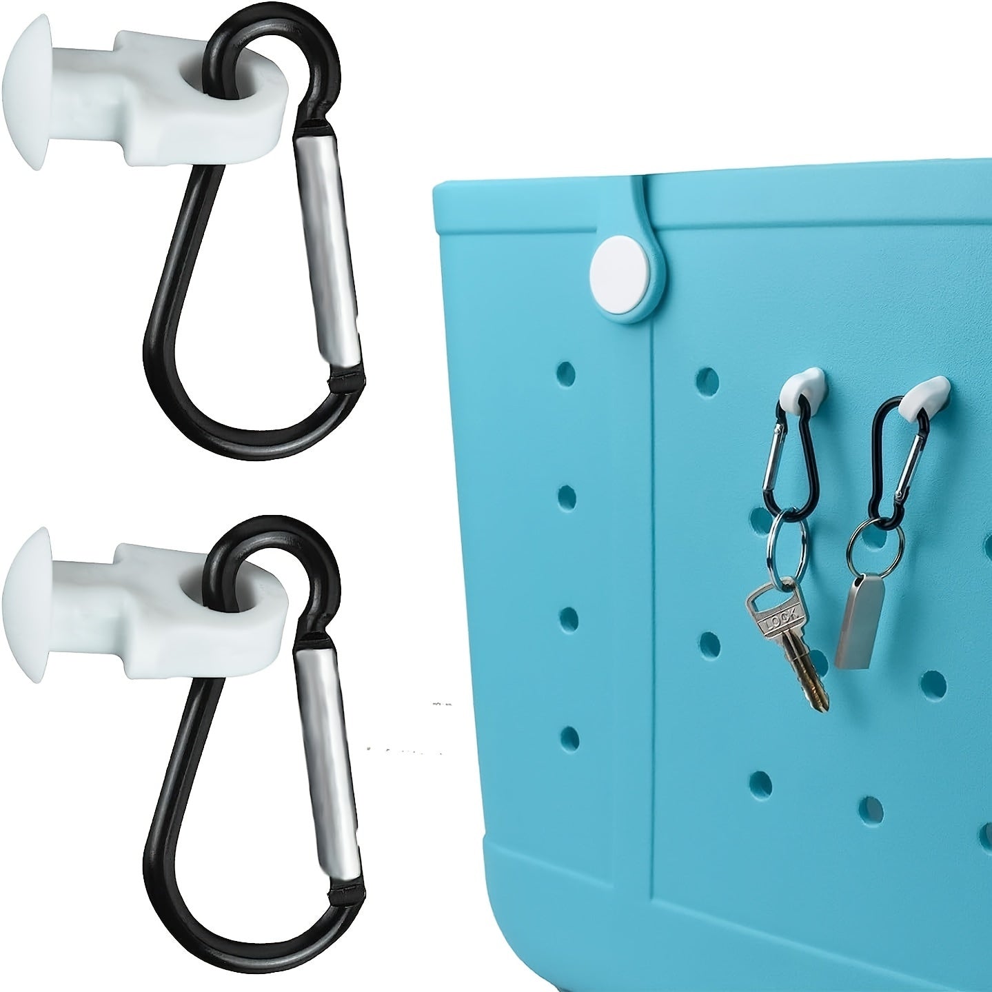 4Pcs Beach Bag Inserts Hooks Accessories Charm Cup Holder Key Holder