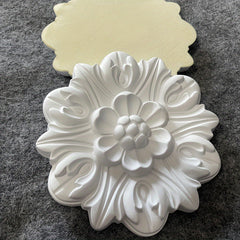 Polyurethane Decorative Flowers Lightweight Carved Wall Decoration Flowers