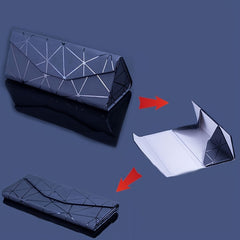 Portable Triangle Sunglasses Box PU Waterproof Eyewear Case