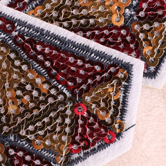3pcs Sequin Embroidered Diamond Patch Applique DIY Iron On Patch