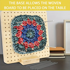 Crochet Blocking Board Kit with 10 Steel Rod Pins