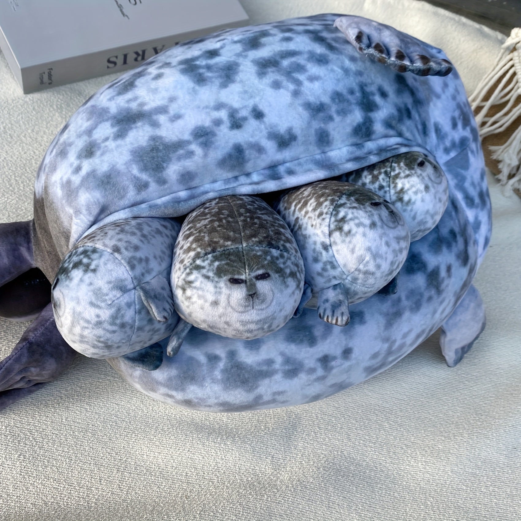 5pcs Simulation Seal Mom with Seal Boy Plush Doll Set Holiday Gift