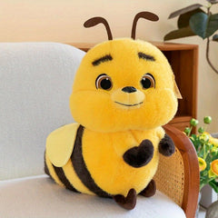 Yellow & Striped Bee Plush Toy with Expressive Eyes Large Antennae